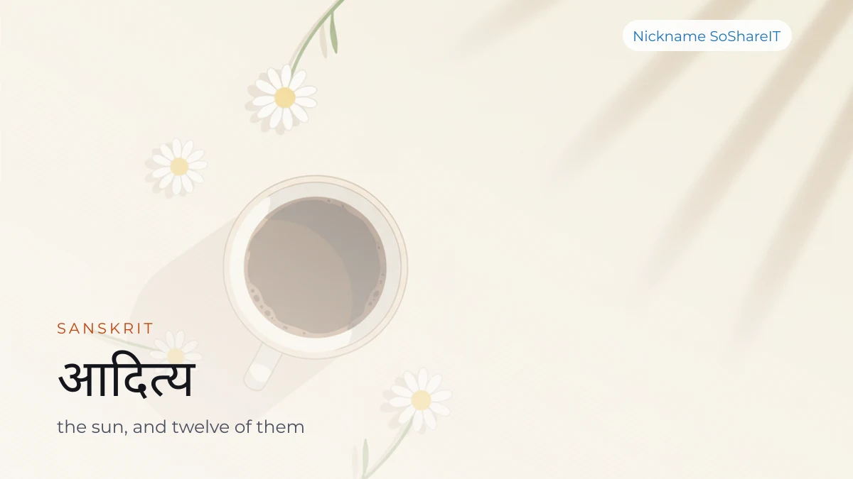 Bright morning sun, illustrating the meaning of the name Aditya