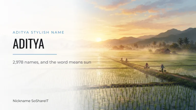 Aditya Stylish Name: 2,978 Free Nicknames to Copy