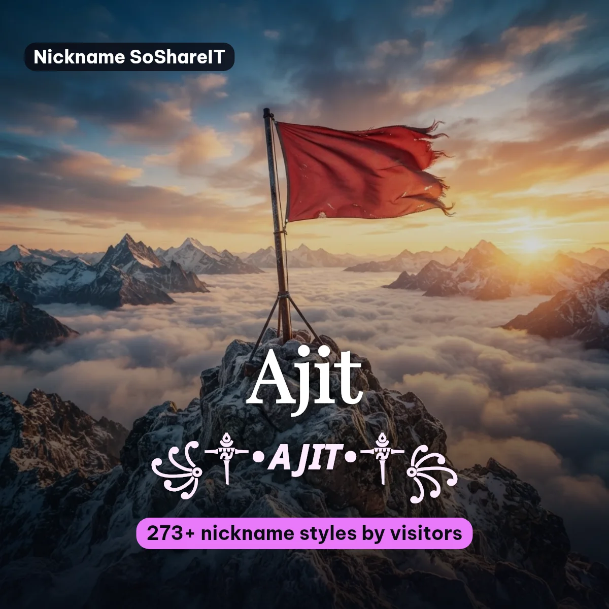 Ajit nickname styles on Nickname SoShareIT
