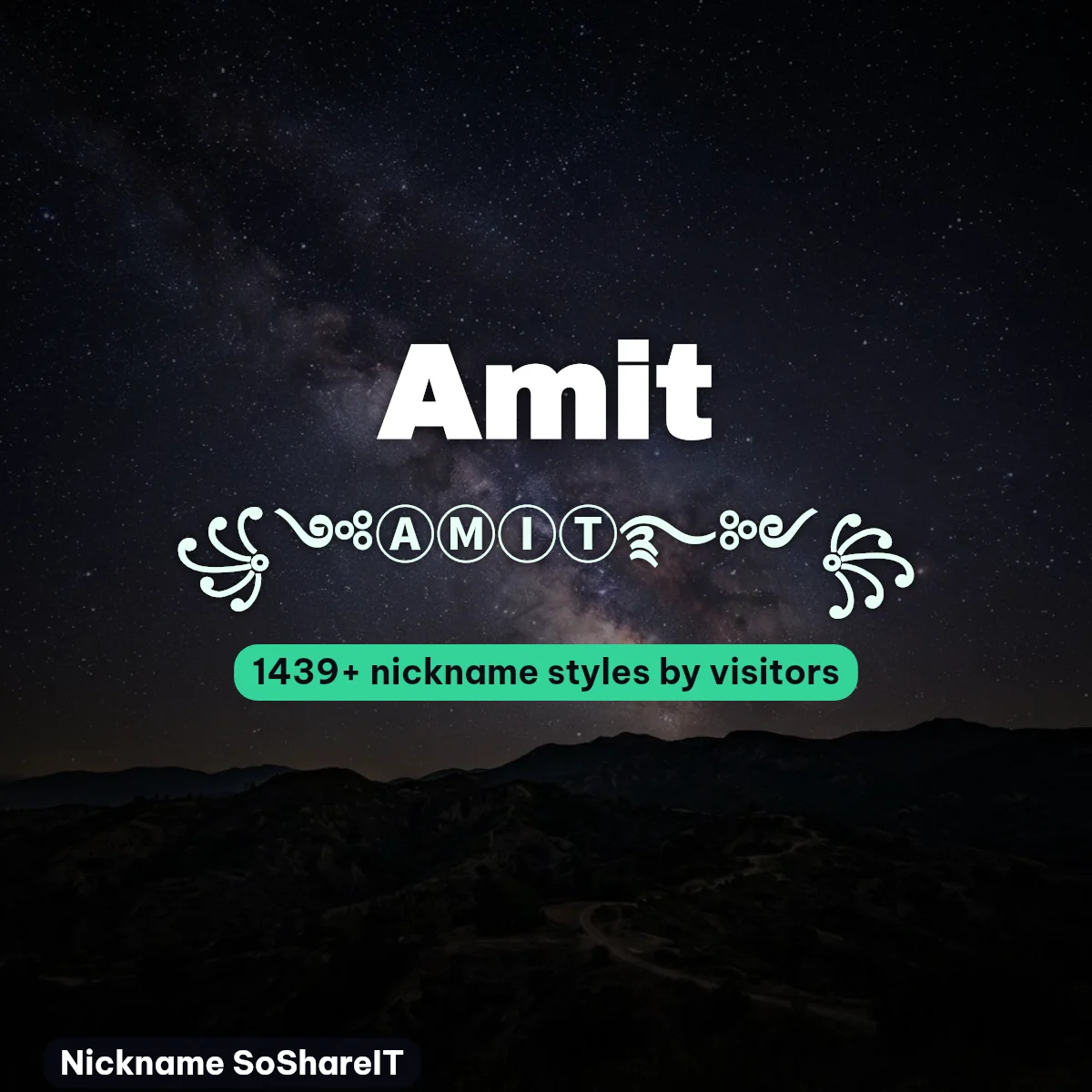 Amit nickname styles on Nickname SoShareIT