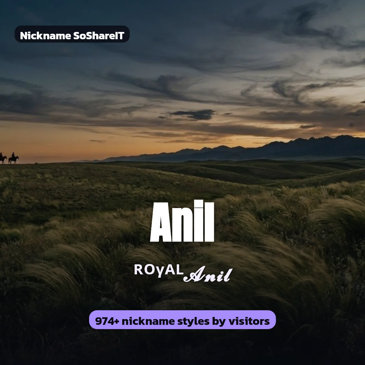 Anil nickname styles on Nickname SoShareIT