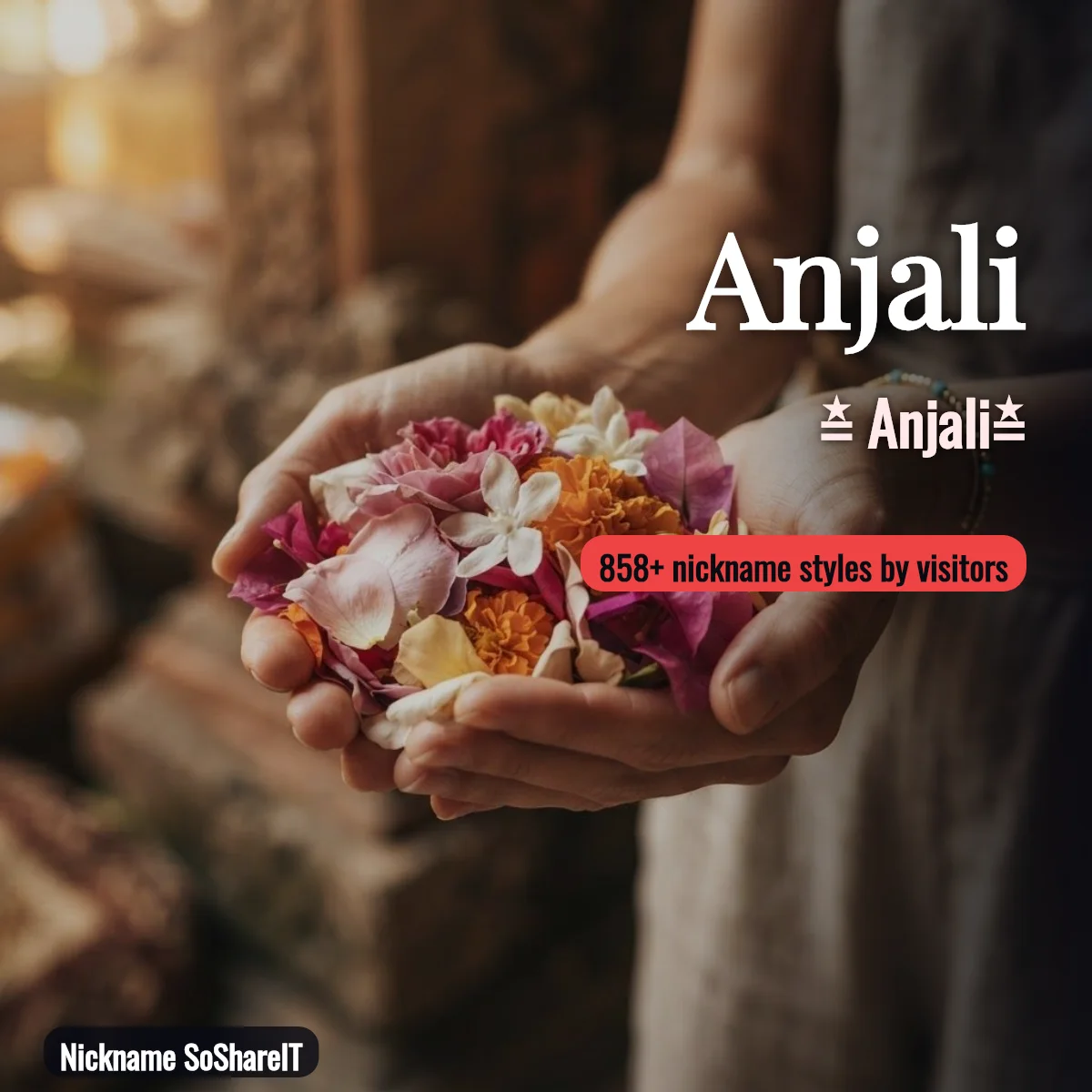 Anjali nickname styles on Nickname SoShareIT