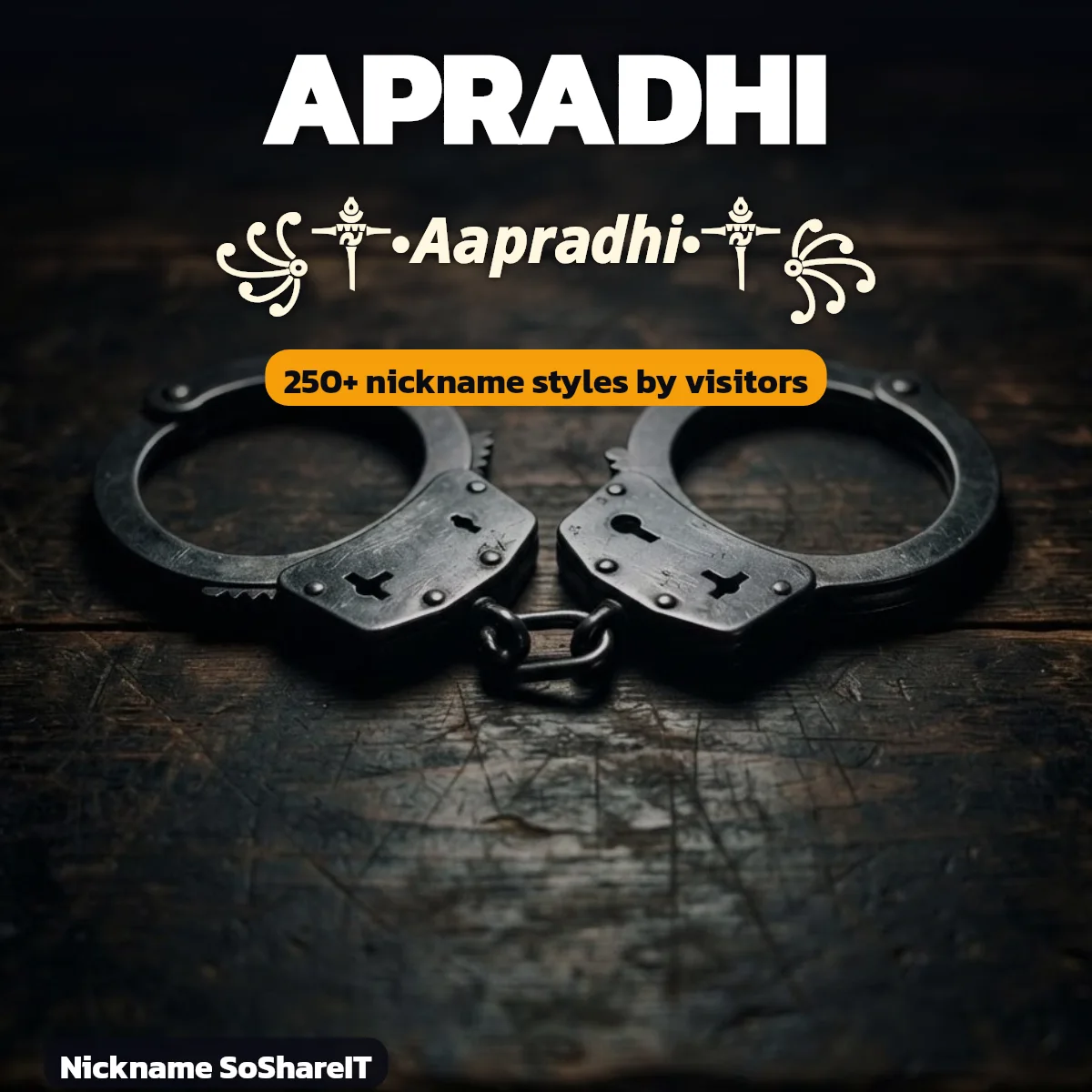 APRADHI nickname styles on Nickname SoShareIT