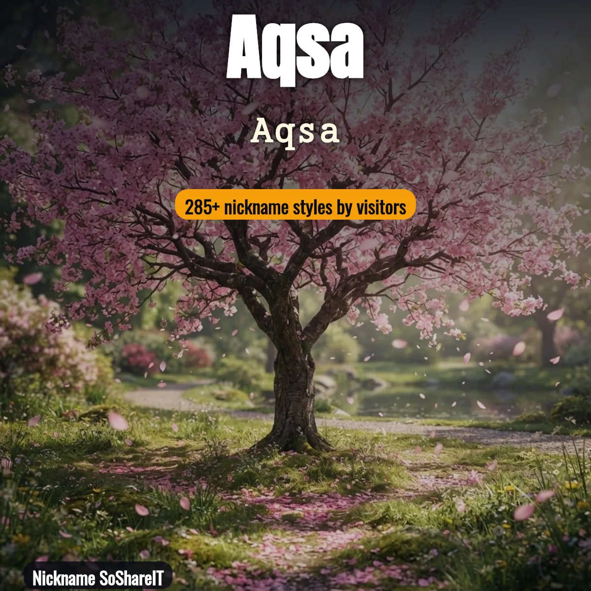 Aqsa nickname styles on Nickname SoShareIT