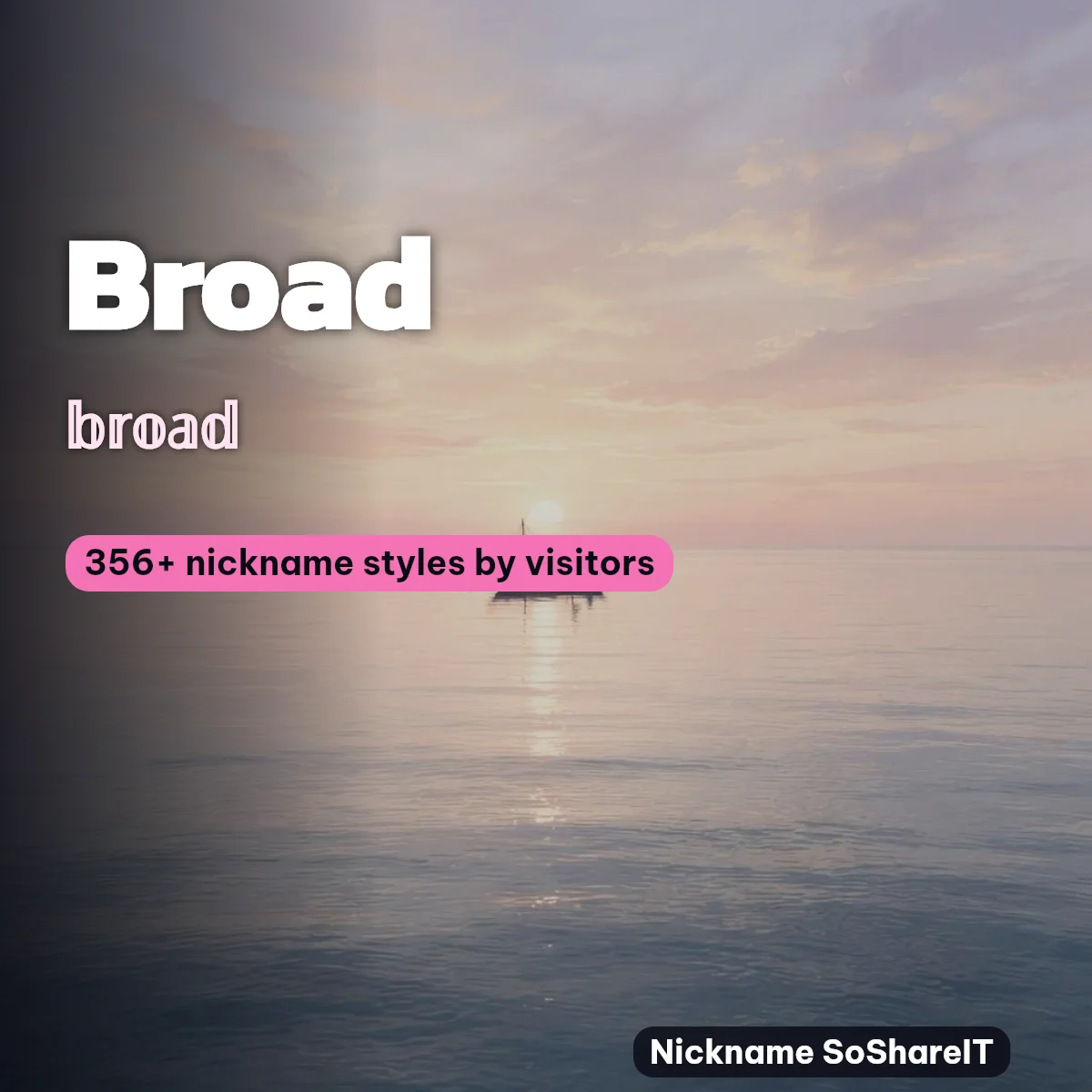 Broad nickname styles on Nickname SoShareIT