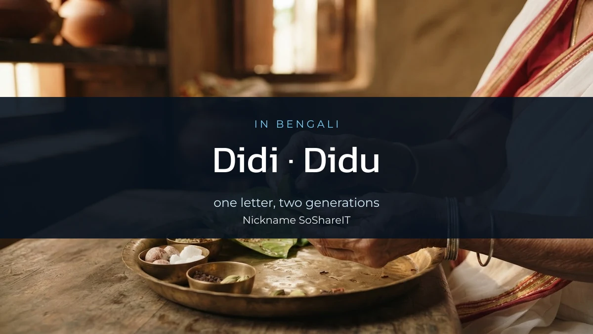 An elderly woman's hands folding betel leaves on a brass plate in a Bengali home