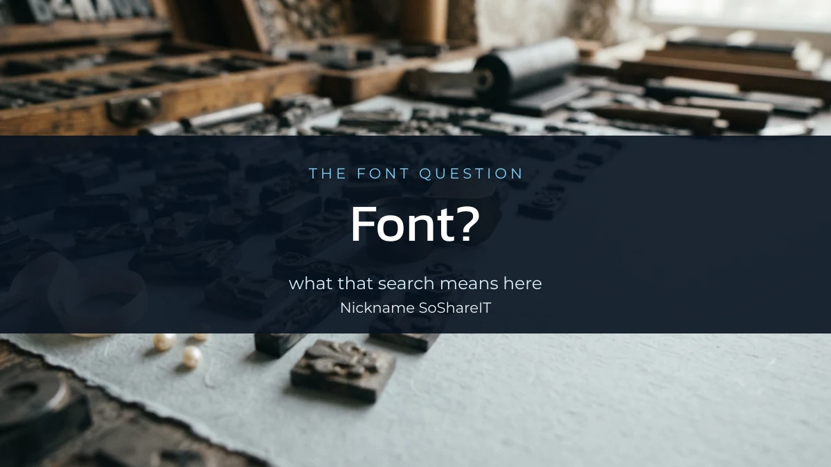 A printed type specimen sheet in close up, illustrating the group name font question