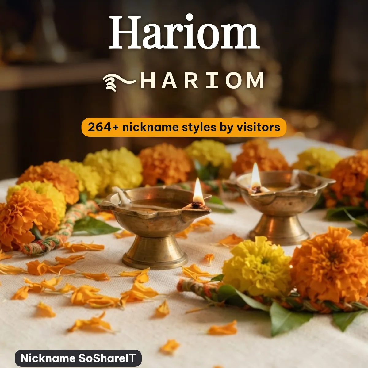 Hariom nickname styles on Nickname SoShareIT
