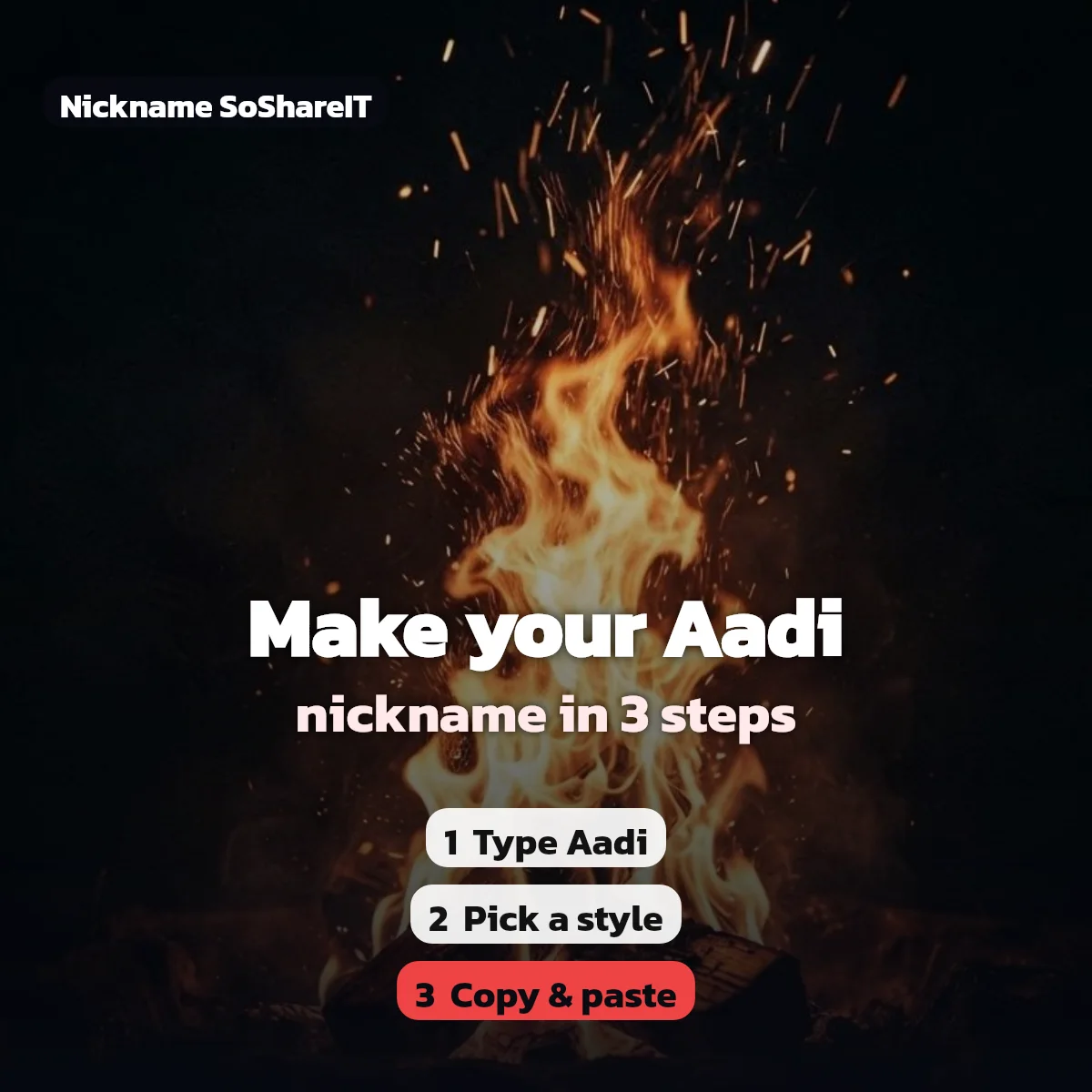 How to make an Aadi nickname in 3 steps