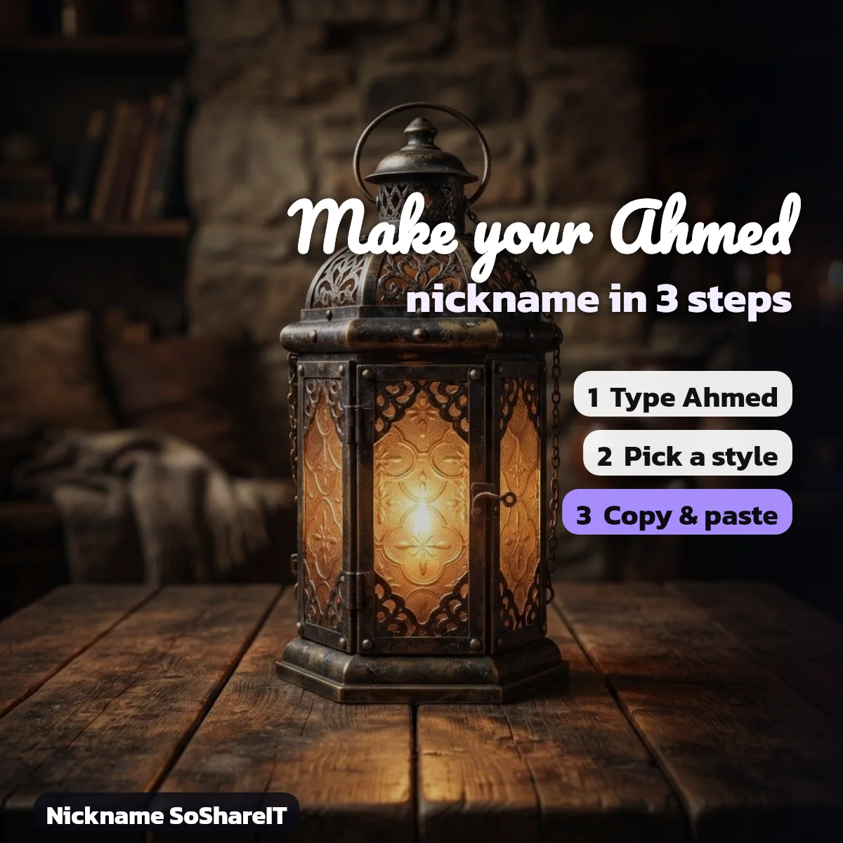 How to make an Ahmed nickname in 3 steps