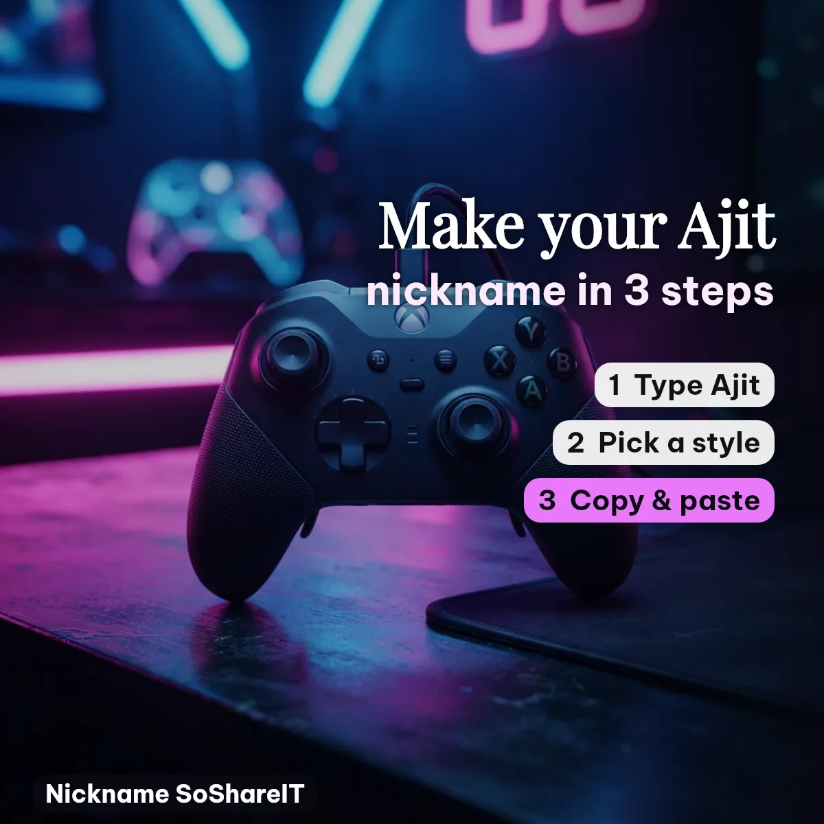 How to make an Ajit nickname in 3 steps