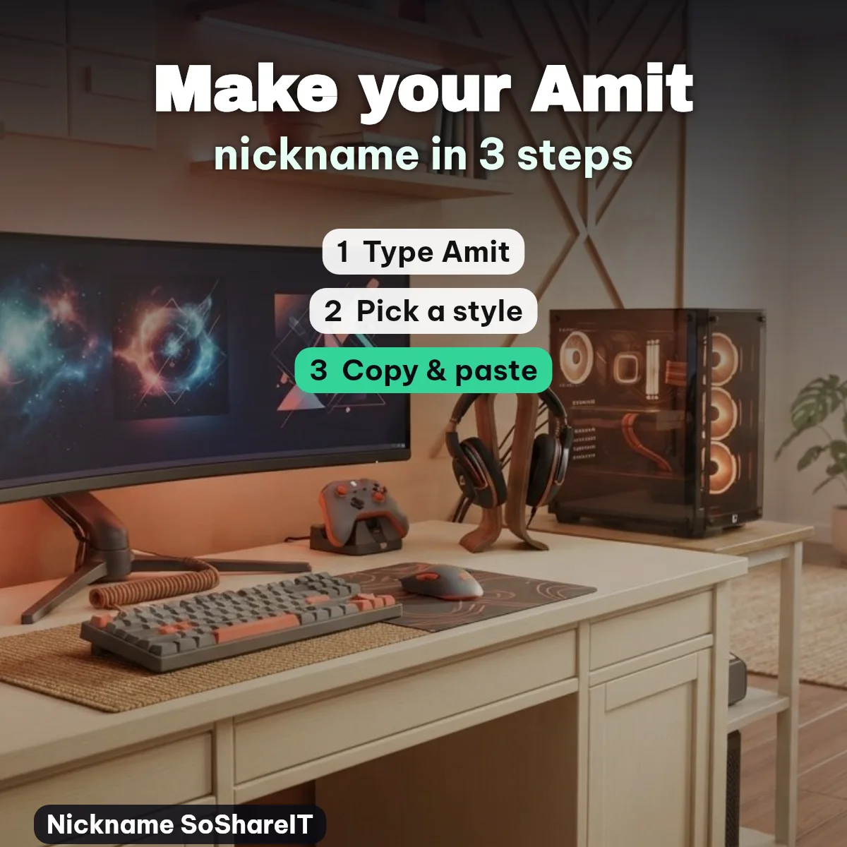 How to make an Amit nickname in 3 steps