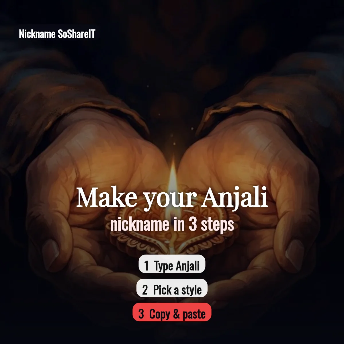 How to make an Anjali nickname in 3 steps