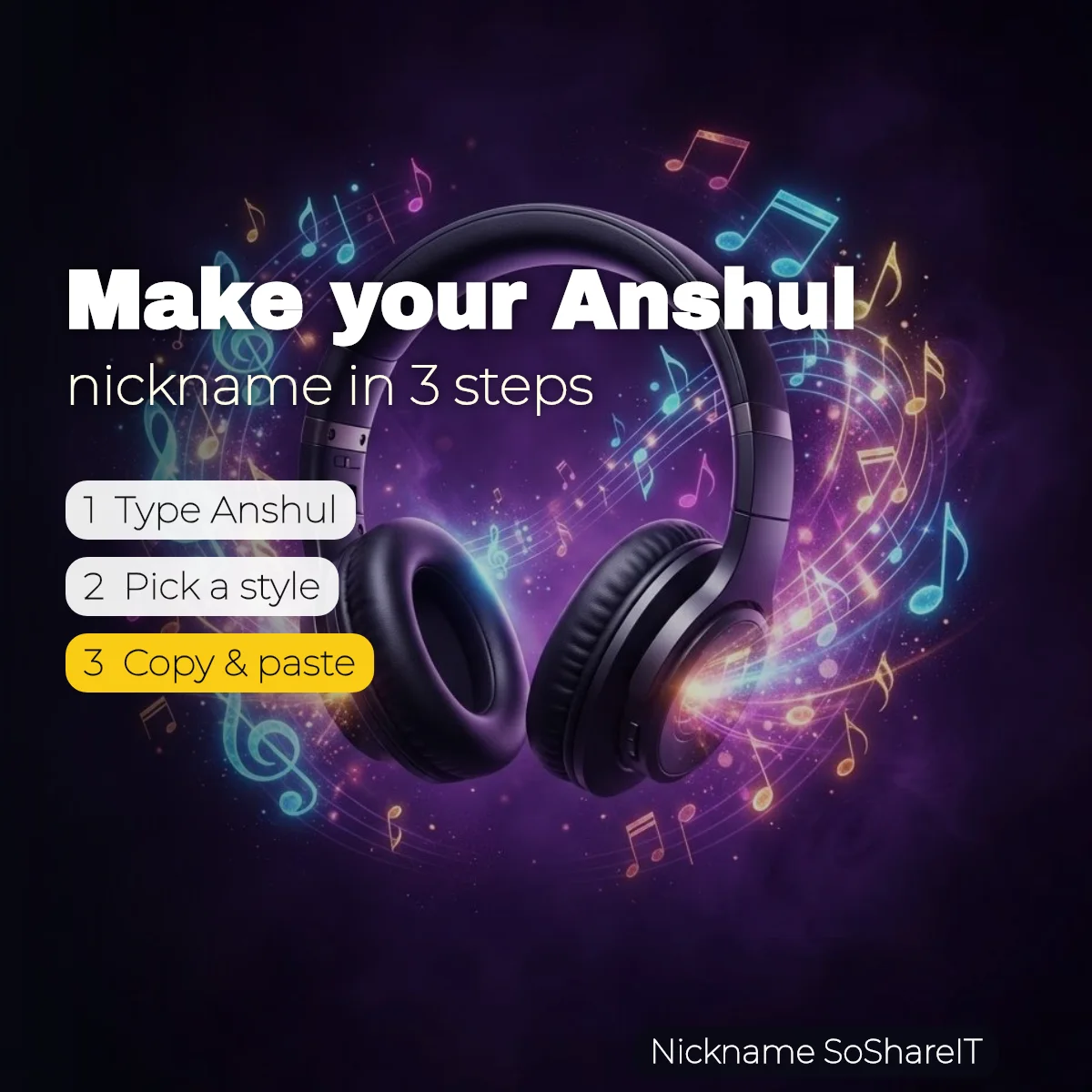 How to make an Anshul nickname in 3 steps