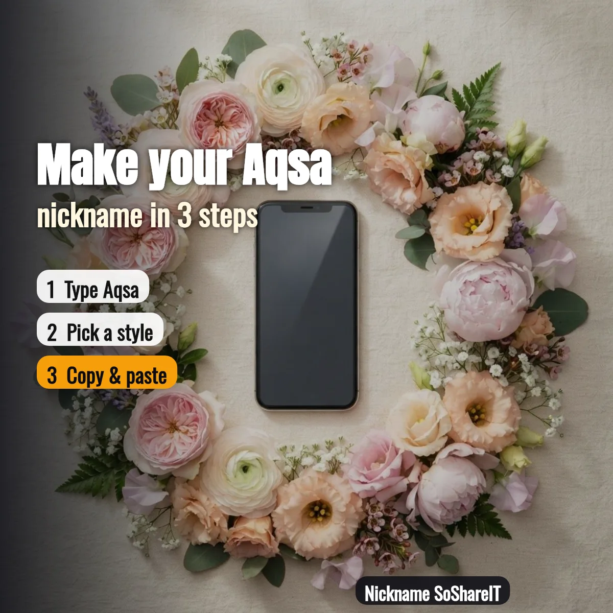 How to make an Aqsa nickname in 3 steps