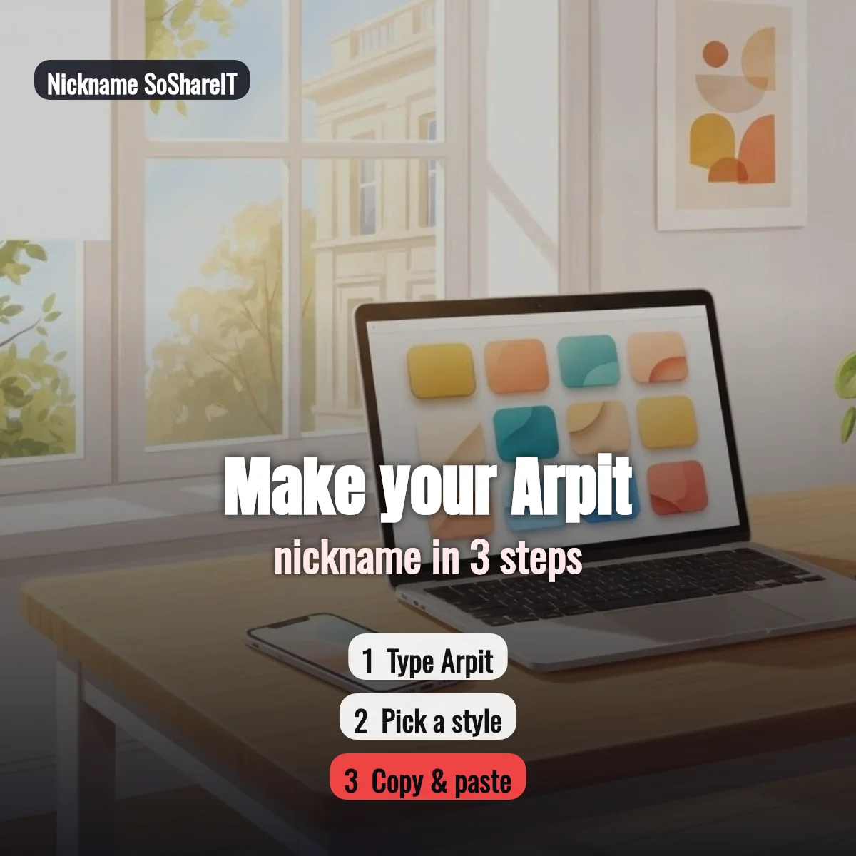 How to make an Arpit nickname in 3 steps