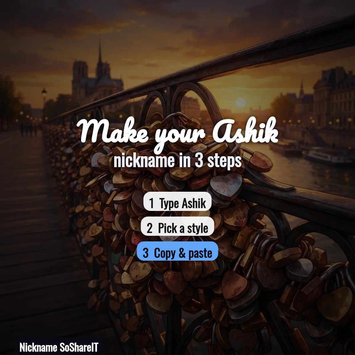 How to make an Ashik nickname in 3 steps