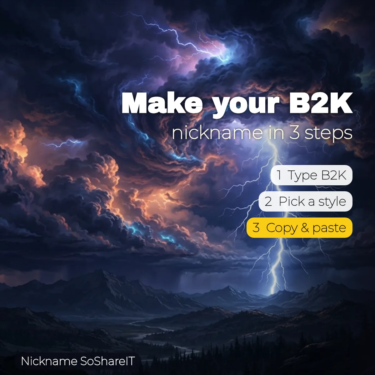 How to make a B2K nickname in 3 steps
