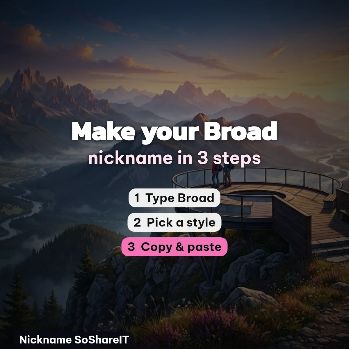 How to make a Broad nickname in 3 steps