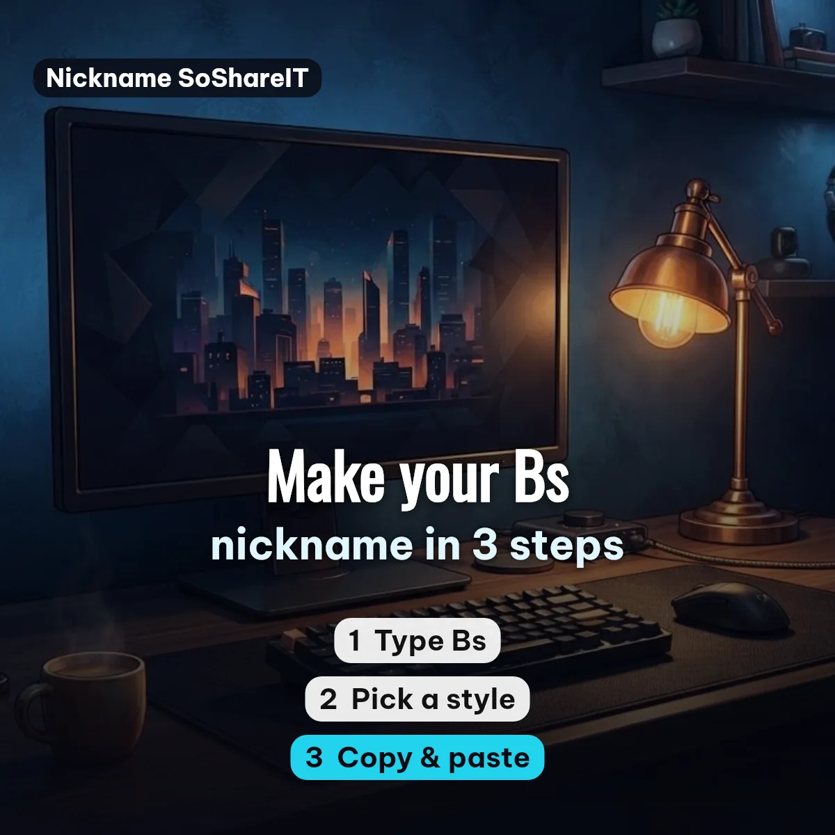 How to make a Bs nickname in 3 steps