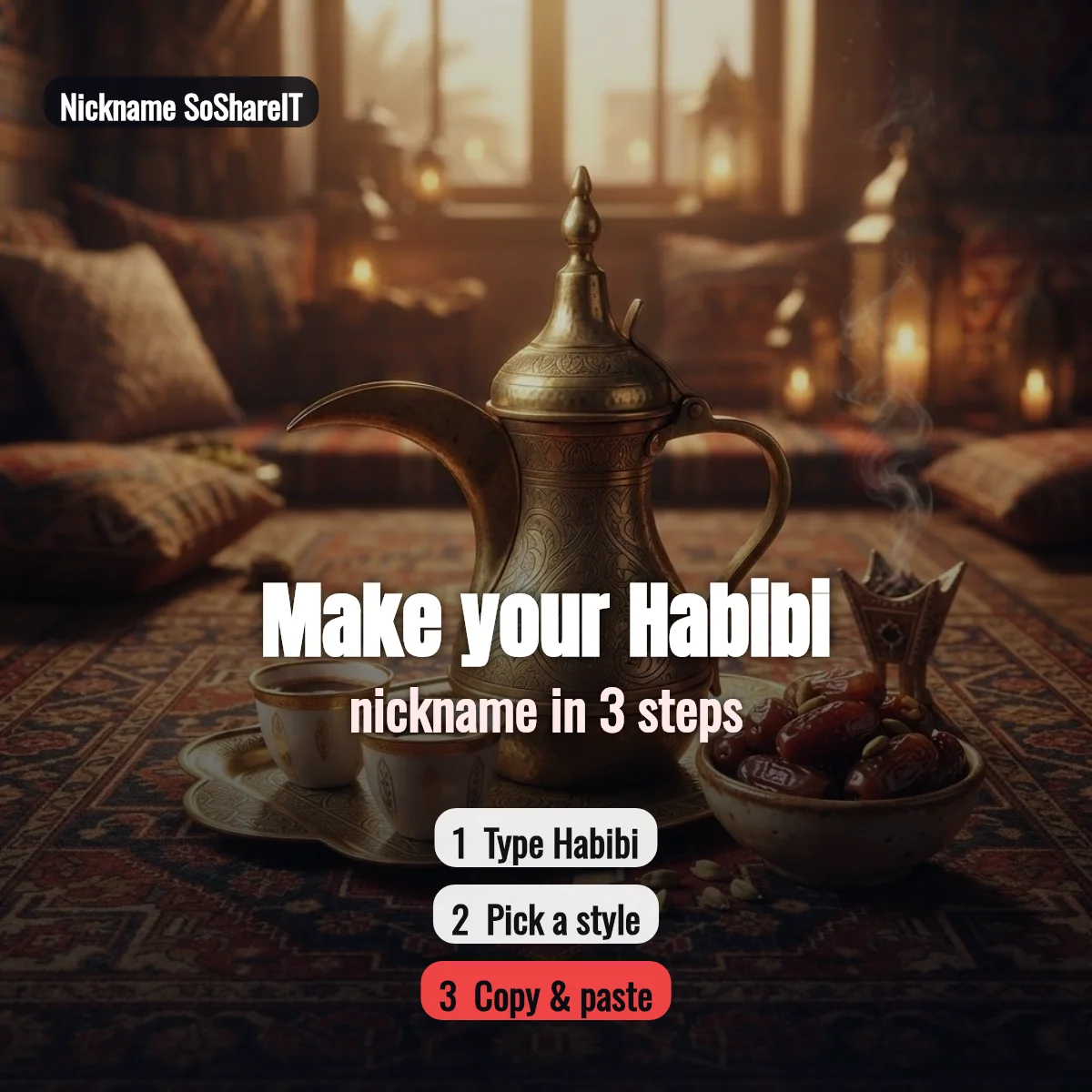 How to make a Habibi nickname in 3 steps