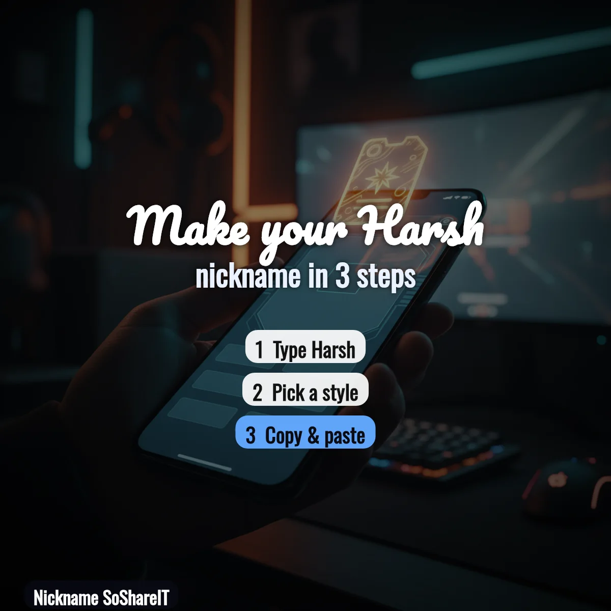 How to make a Harsh nickname in 3 steps