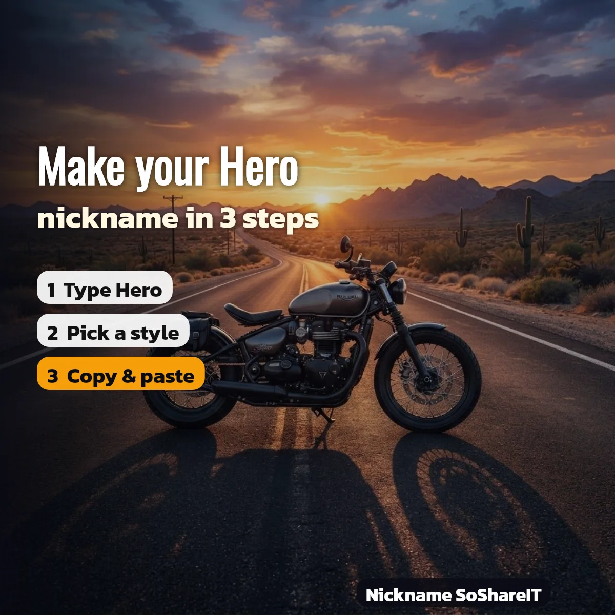 How to make a Hero nickname in 3 steps