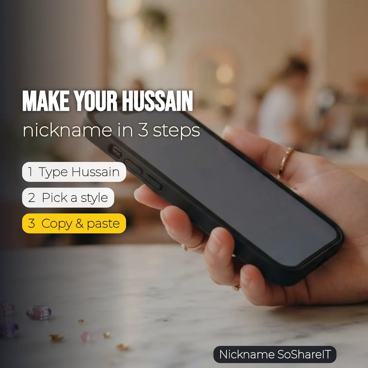 How to make a Hussain nickname in 3 steps