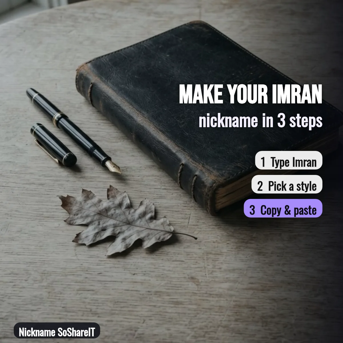 How to make an Imran nickname in 3 steps