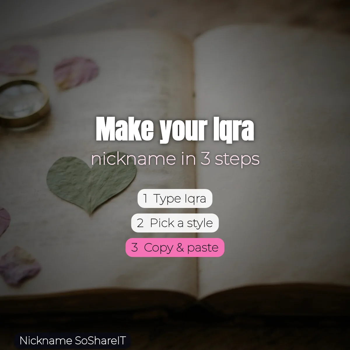 How to make an Iqra nickname in 3 steps