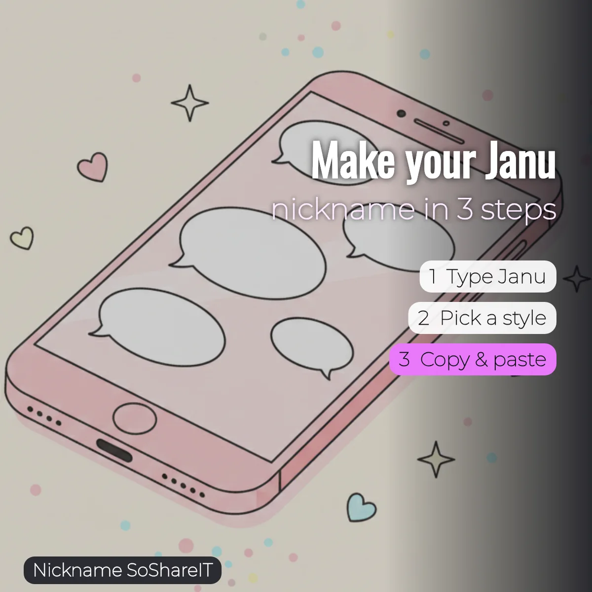 How to make a Janu nickname in 3 steps