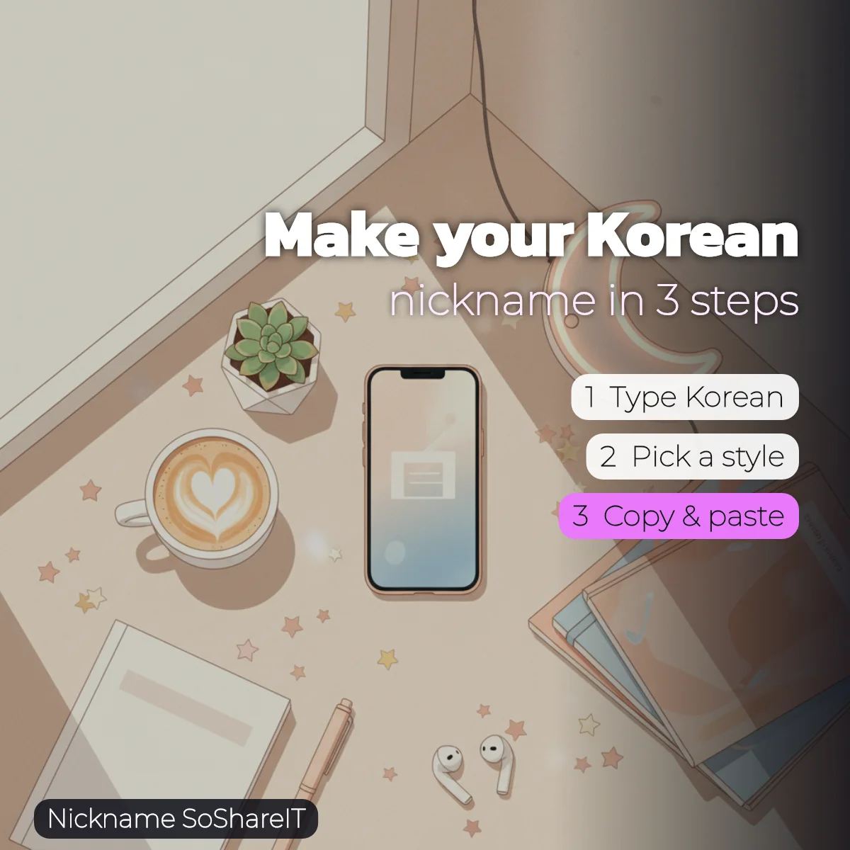 How to make a Korean nickname in 3 steps