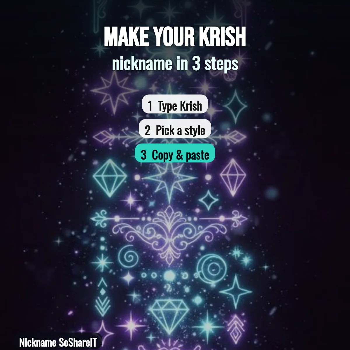How to make a Krish nickname in 3 steps