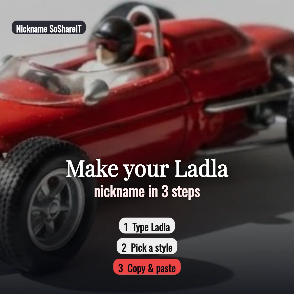 How to make a Ladla nickname in 3 steps