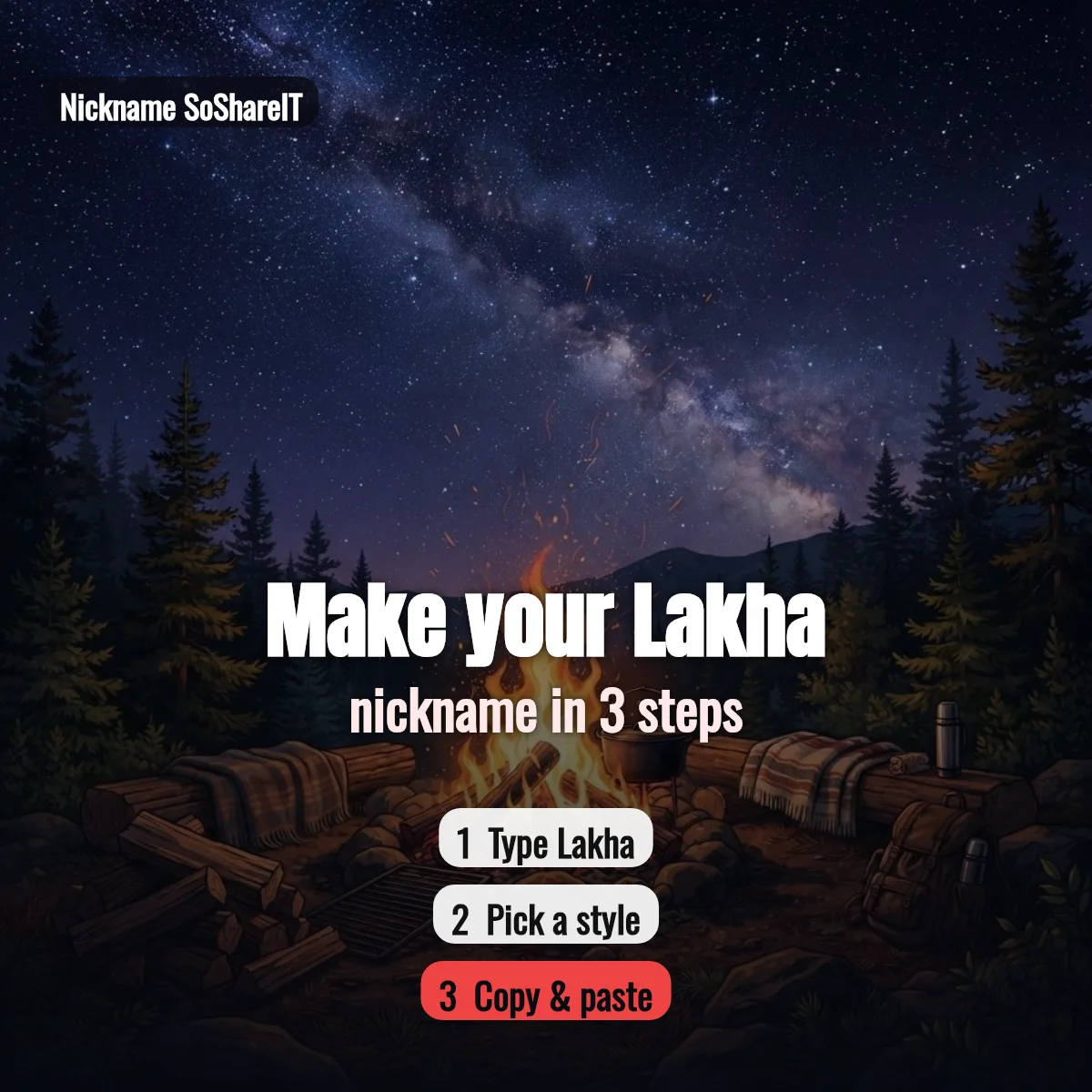 How to make a Lakha nickname in 3 steps