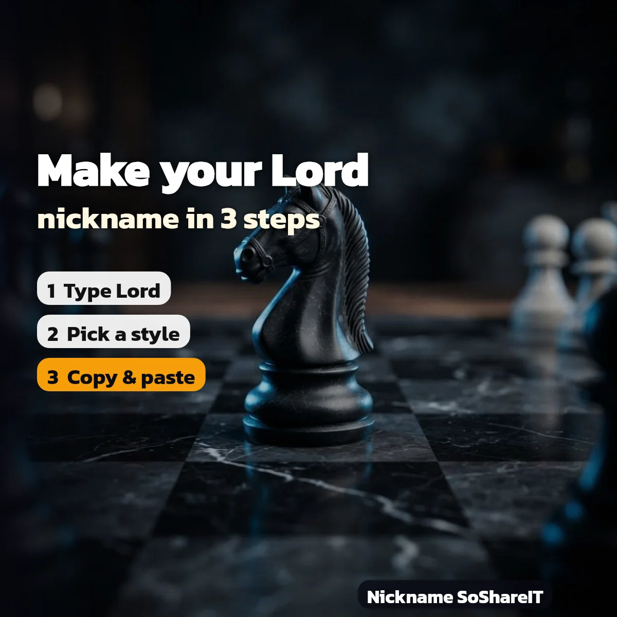 How to make a Lord nickname in 3 steps