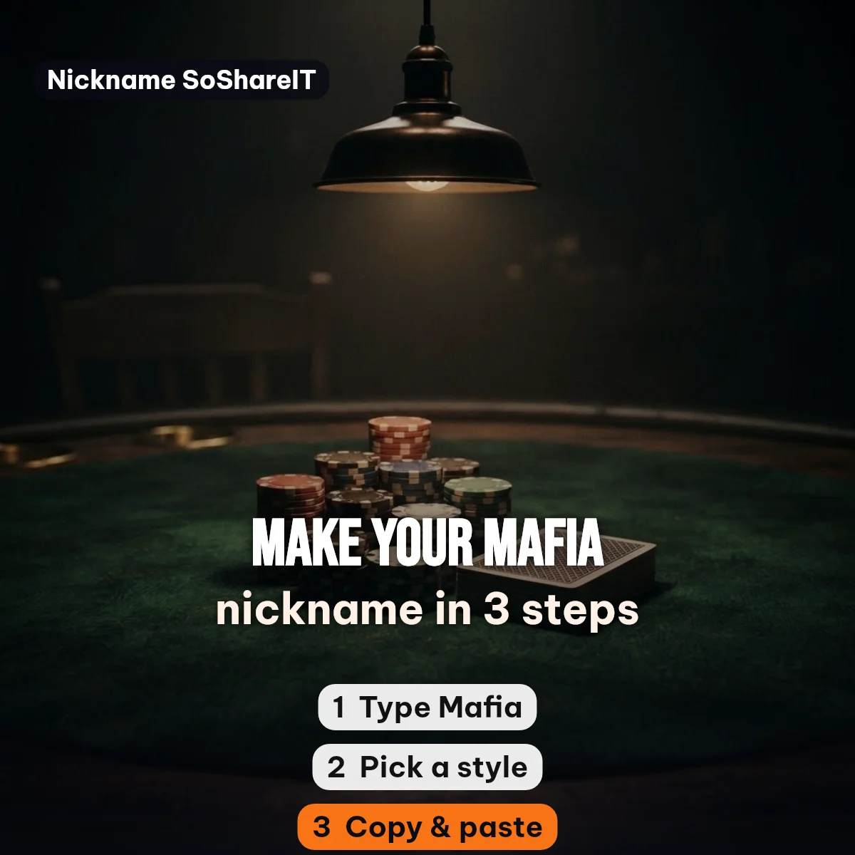 How to make a Mafia nickname in 3 steps