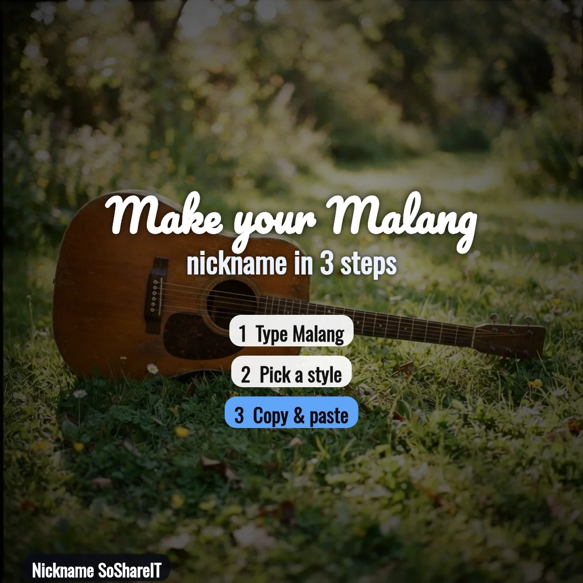 How to make a Malang nickname in 3 steps