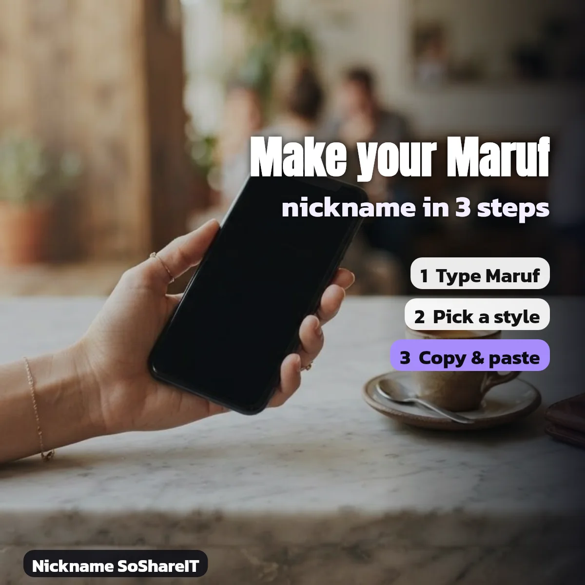 How to make a Maruf nickname in 3 steps