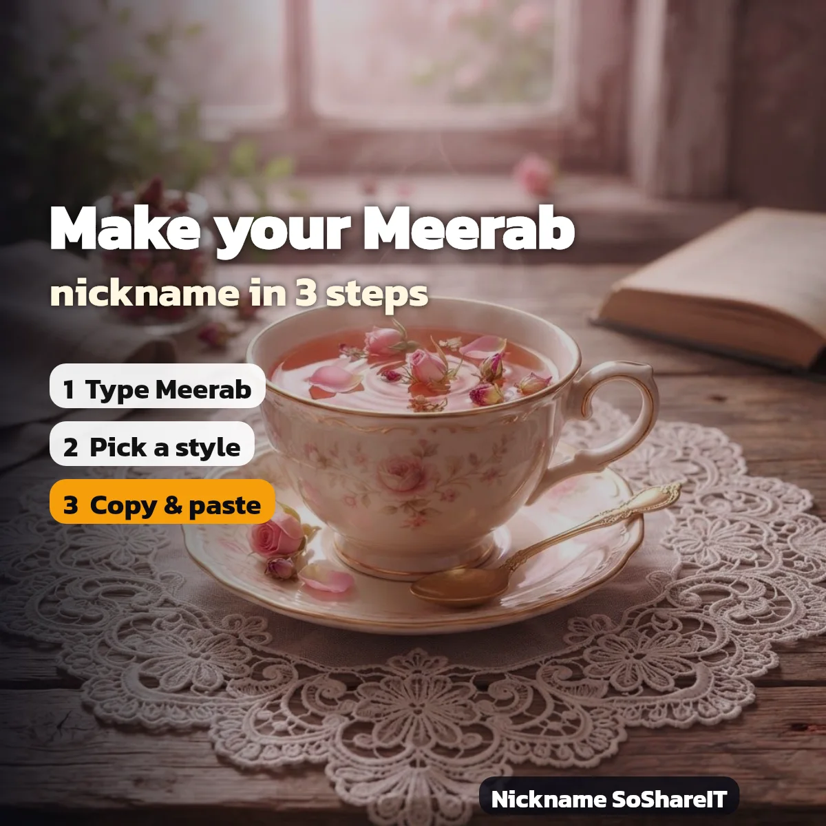 How to make a Meerab nickname in 3 steps
