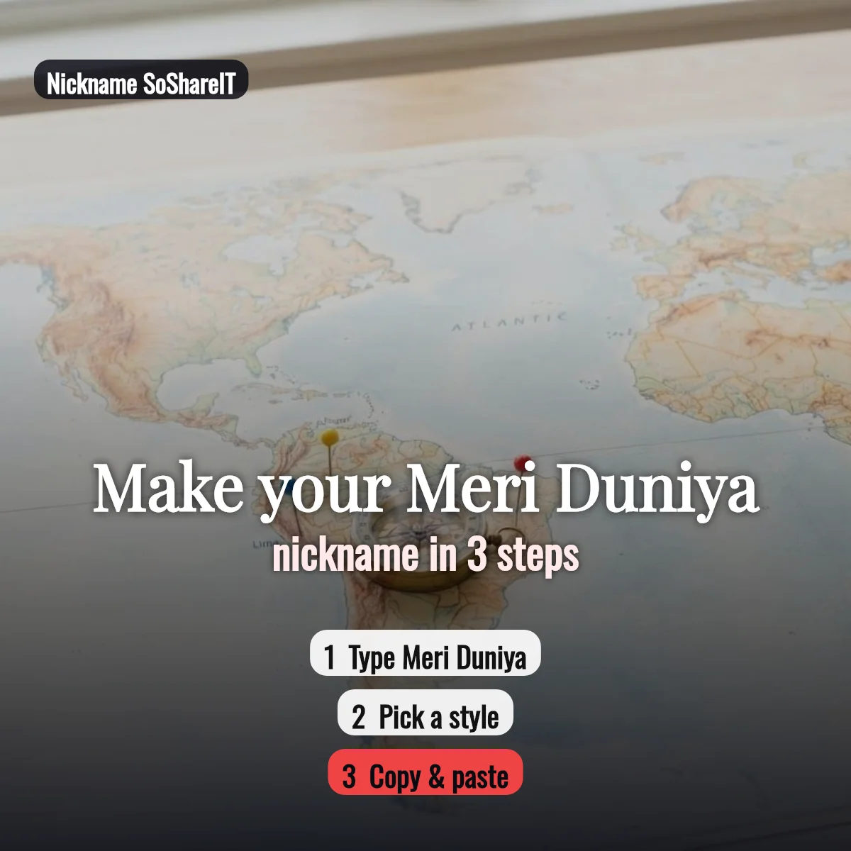 How to make a Meri Duniya nickname in 3 steps