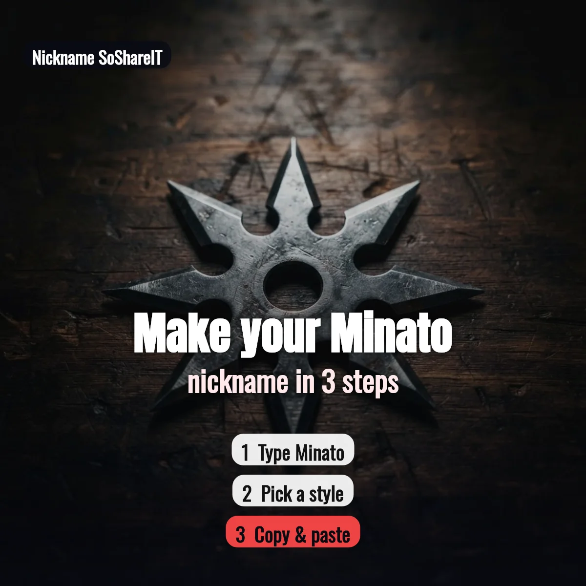 How to make a Minato nickname in 3 steps