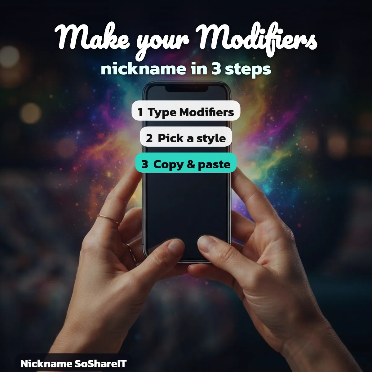 How to make a Modifiers nickname in 3 steps