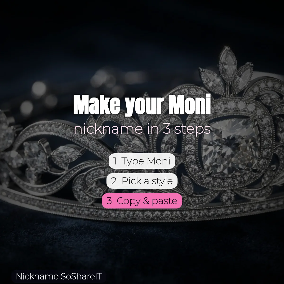 How to make a Moni nickname in 3 steps