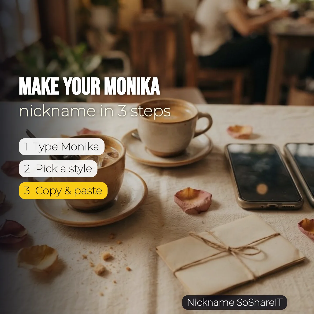 How to make a Monika nickname in 3 steps