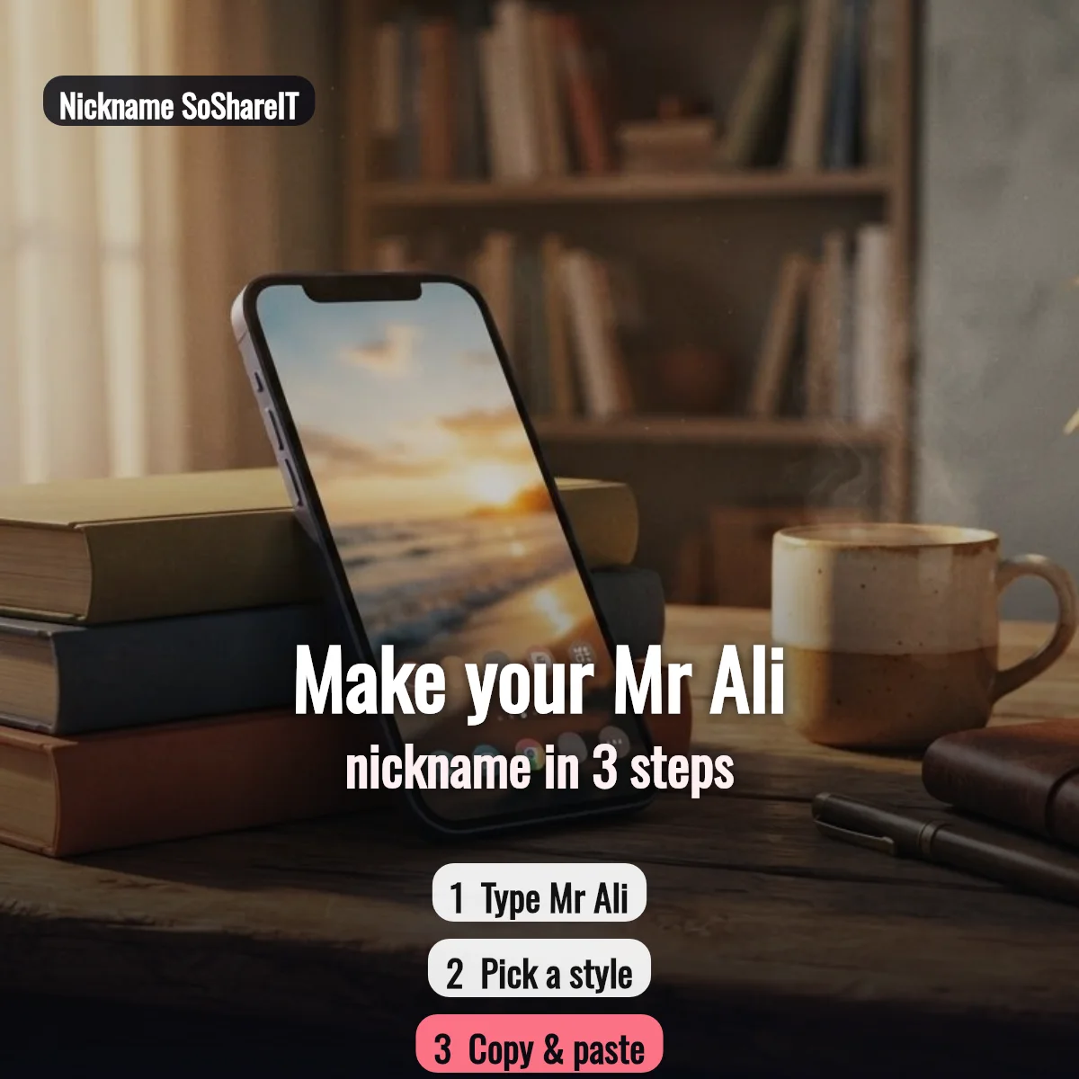 How to make a Mr Ali nickname in 3 steps