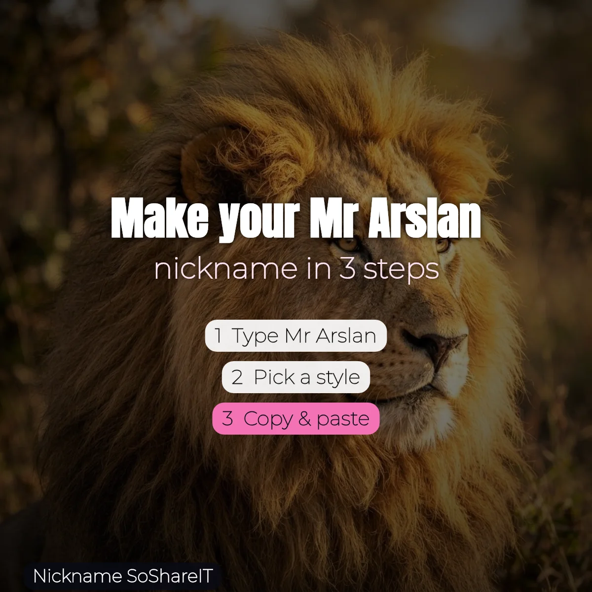How to make a Mr Arslan nickname in 3 steps