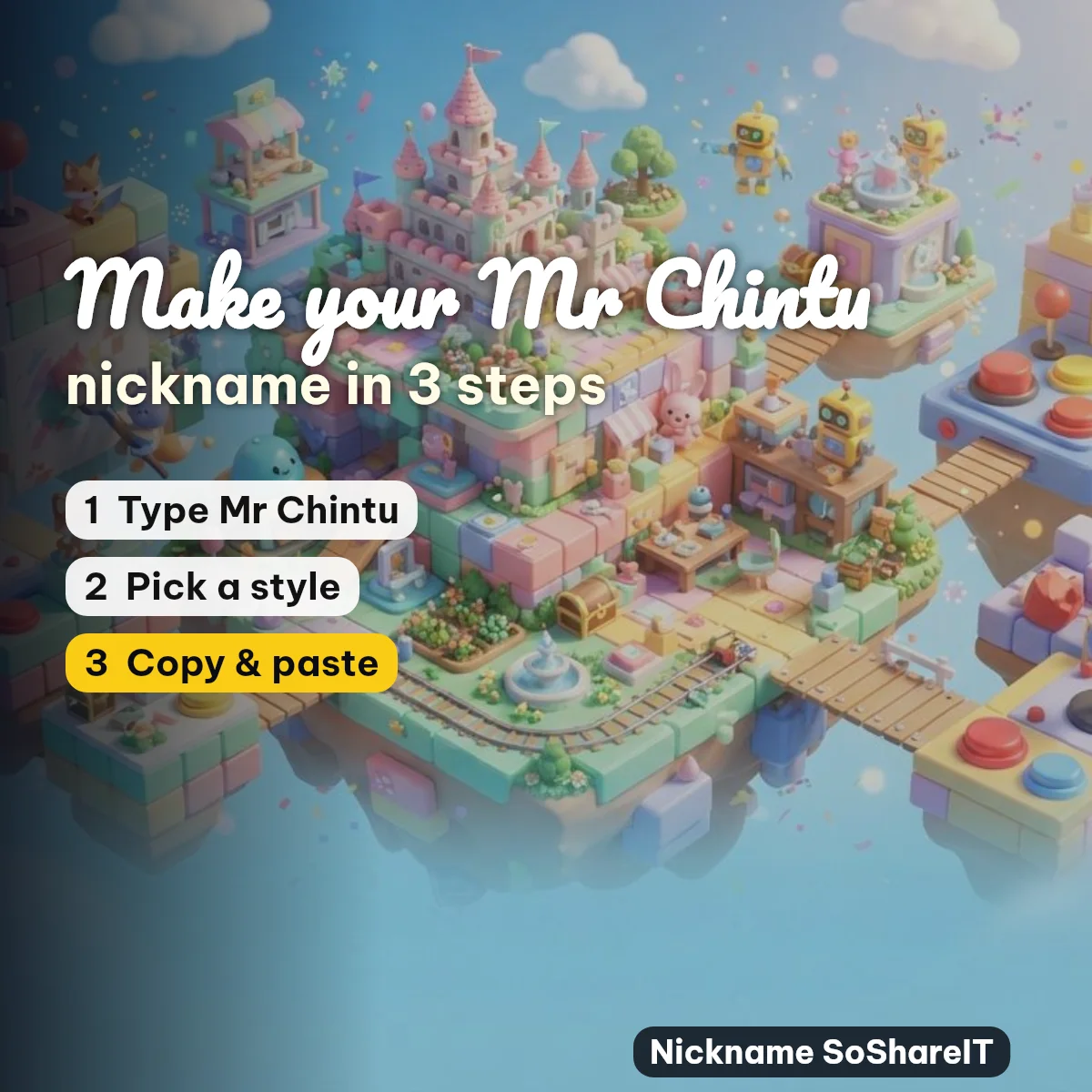 How to make a Mr Chintu nickname in 3 steps