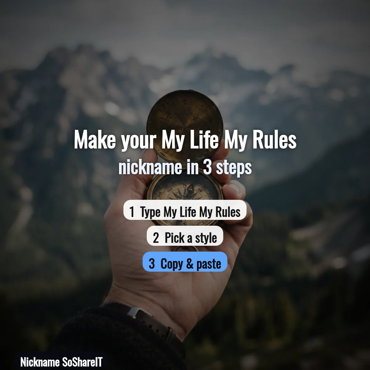 How to make a My Life My Rules nickname in 3 steps