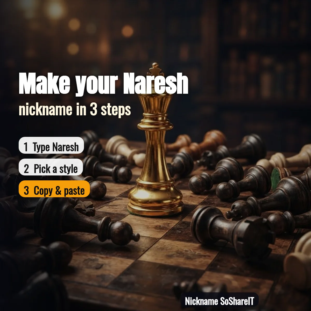 How to make a Naresh nickname in 3 steps